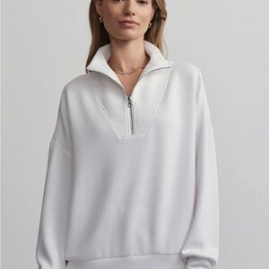 Varley White half zip pullover XS NWOT